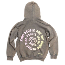 Load image into Gallery viewer, Kid&#39;s Vintage Charcoal Grey Kind people Hoodie - Unisex
